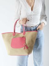Longchamp New le panier pliage Schoudertas Roze-vue-porte
