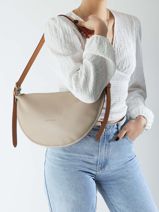 Longchamp Half bag Sac port travers Beige-vue-porte