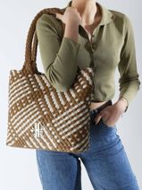 Schoudertas Tessa Gevlochten Laurent david Beige ld bags 957-vue-porte