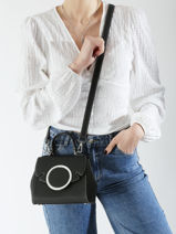 Handtas Yumi Leder Nathan baume Zwart ginkgo 4-vue-porte