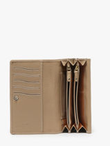 Portefeuille Caviar Cuir Crinkles Beige caviar 14001-vue-porte