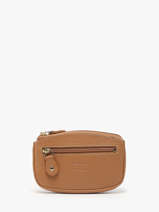 Porte-monnaie Caviar Cuir Crinkles Marron caviar 14036