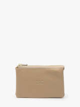 Porte-monnaie Caviar Cuir Crinkles Beige caviar 14538