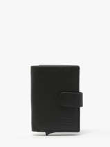 Portefeuille Caviar Leder Crinkles Zwart caviar 14600