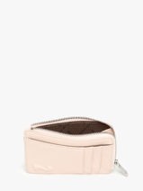 Porte-monnaie Avec Porte-cartes Cuir Nathan baume Rose original n 217N-vue-porte