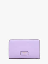 Portefeuille Rectangulaire Zipp Ninon Cuir Lancel Violet ninon A11123