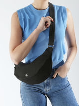 Cross Body Tas Luna Nylon Calvin klein jeans Zwart luna 4K3095G-vue-porte