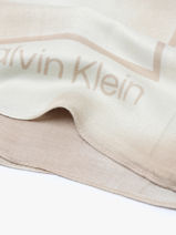 Foulard Calvin klein jeans Beige rtw K612973-vue-porte