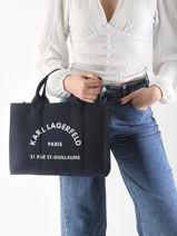 Sac Port Main Rsg Coton Karl lagerfeld Bleu rsg A1W50010-vue-porte