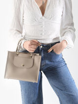 Longchamp Cabas longchamp Sac port main Beige-vue-porte