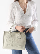 Cabas Zipp M Jour Cuir Lancel Beige jour A12996-vue-porte