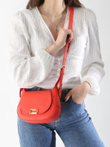 Sac Bandoulire Paulette Cuir Lancel Orange paulette A13330-vue-porte