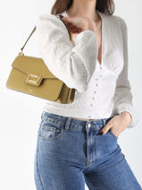 Sac Port paule Angele Cuir Lancel Vert angele A13149-vue-porte