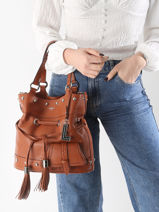 Handtas Premier Flirt Leder Lancel Bruin premier flirt A13381-vue-porte