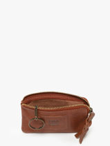Porte-monnaie Cuir Biba Marron heritage KA13-vue-porte