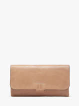 Portefeuille Cuir Biba Beige wallet VET2L