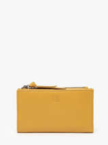 Portefeuille Cuir Biba Jaune wallet VAW3L