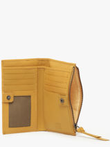 Portefeuille Cuir Biba Jaune wallet VAW3L-vue-porte