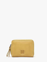 Porte-monnaie Cuir Biba Jaune heritage BT12