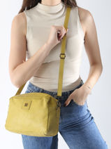 Cross Body Tas Heritage Leder Biba Geel heritage BT24-vue-porte
