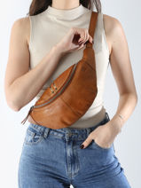 Sac Banane Heritage Cuir Biba Marron heritage HAK5L-vue-porte