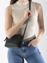 Sac Bandoulire Heritage Cuir Biba Noir heritage MOA3L-vue-porte