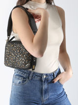 Cross Body Tas Heritage Leder Biba Zwart heritage LOS1L-vue-porte
