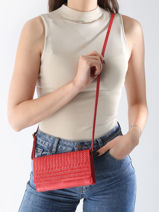 Cross Body Tas Heritage Leder Biba Rood heritage ROU1L-vue-porte