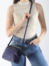 Sac Bandoulire Heritage Cuir Biba Violet heritage BT22-vue-porte