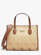 Sac  Main Silvana Raphia Guess Marron silvana SW866522