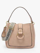 Sac Port paule Anneau Lulu castagnette Beige anneau YSABEL