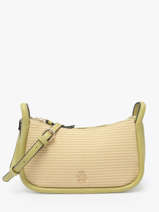 Sac Bandoulire Raphia Raphia Lulu castagnette Vert raphia YASSIR
