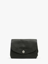 Porte-monnaie Le Gustave Cuir Paul marius Noir vintage GUSTAVEM