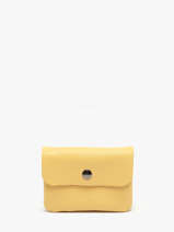 Porte-monnaie Cuir Milano Jaune caviar CA23092