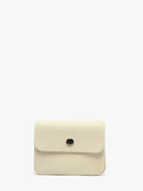 Porte-monnaie Cuir Milano Beige caviar CA23092