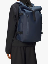 Sac  Dos Rains Bleu city 14590-vue-porte