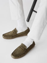 Mocassins En Cuir Tommy hilfiger Vert men 4998RBN-vue-porte
