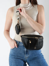 Sac Banane Lulu castagnette Noir zip YSALINE-vue-porte