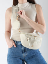 Sac Banane Lulu castagnette Beige zip YSALINE-vue-porte