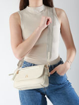 Sac Bandoulire Zip Lulu castagnette Beige zip YRONDE-vue-porte