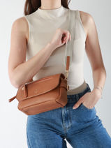 Cross Body Tas Zip Lulu castagnette Bruin zip YRONDE-vue-porte