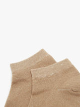 Chaussettes Pieces Beige socks women 17120149-vue-porte