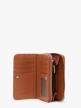 Portefeuille Lulu castagnette Bruin zip CAROL105-vue-porte