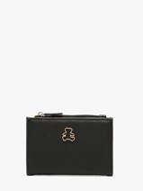 Portefeuille Lulu castagnette Noir zip CAPOR106