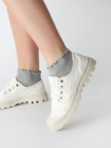 Sneakers Pampa Oxford Palladium Blanc women 92351100-vue-porte