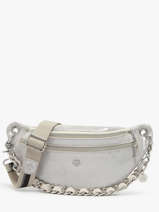 Sac Banane Cuir Mila louise Argent vintage 23689X