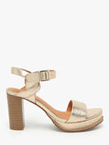 Sandalen Met Hak Jain Uit Leder Mam'zelle Goud women CSG1H03