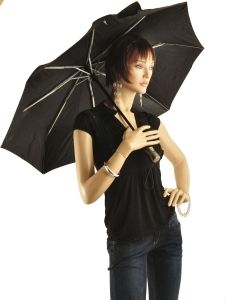 Paraplu Isotoner Zwart parapluie 9406-vue-porte
