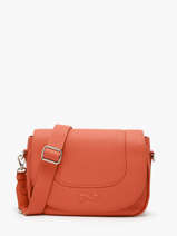 Sac Bandouli�re Ponant Cuir Nathan baume Orange regate 10
