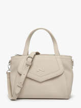 Sac  Main Cacao Cuir Nathan baume Beige candy 6